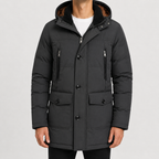Men’s Padded Jacket – Thickened Insulated Winter Parka Coat