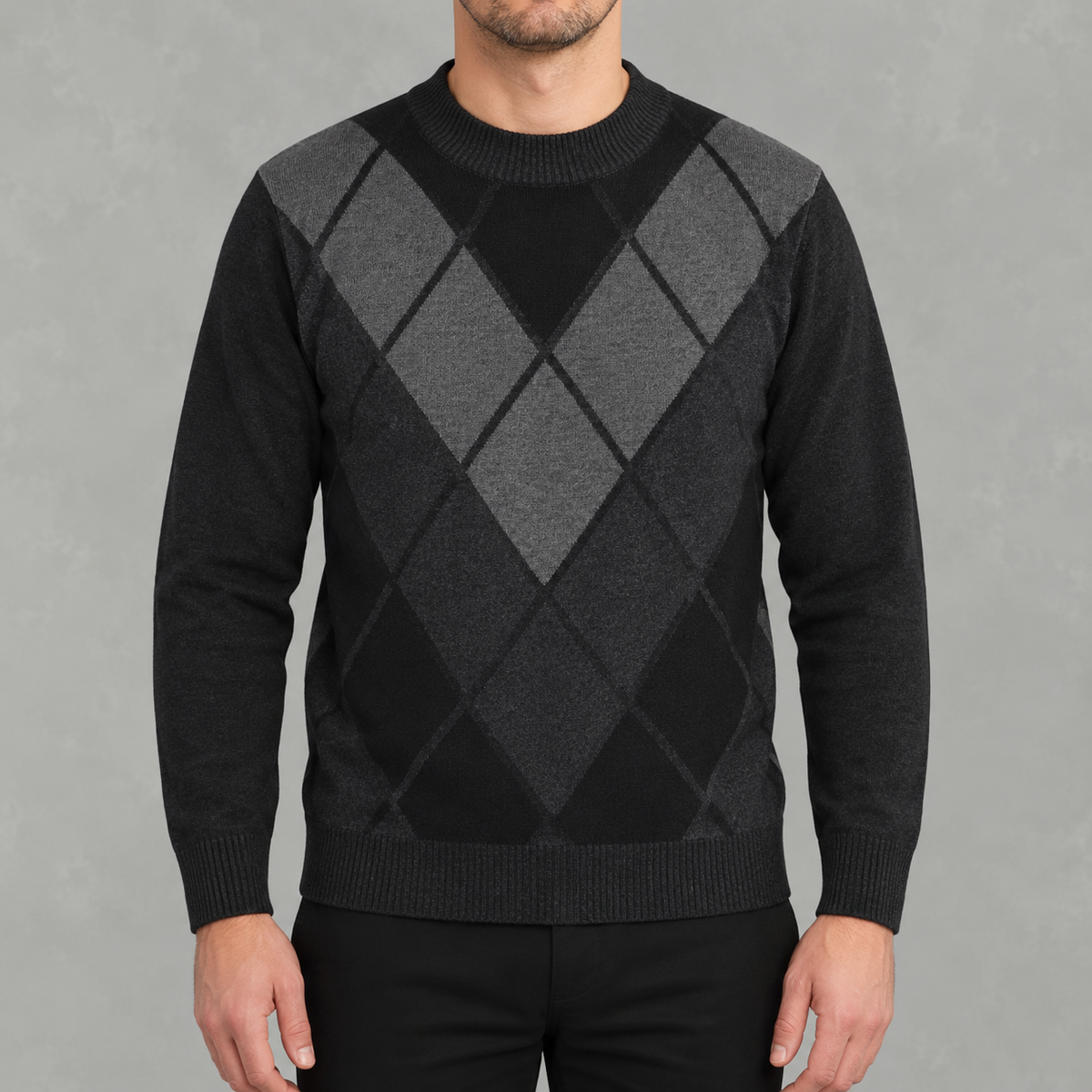 Men’s Graphic Jumper – Thickened Casual Long Sleeve Pullover