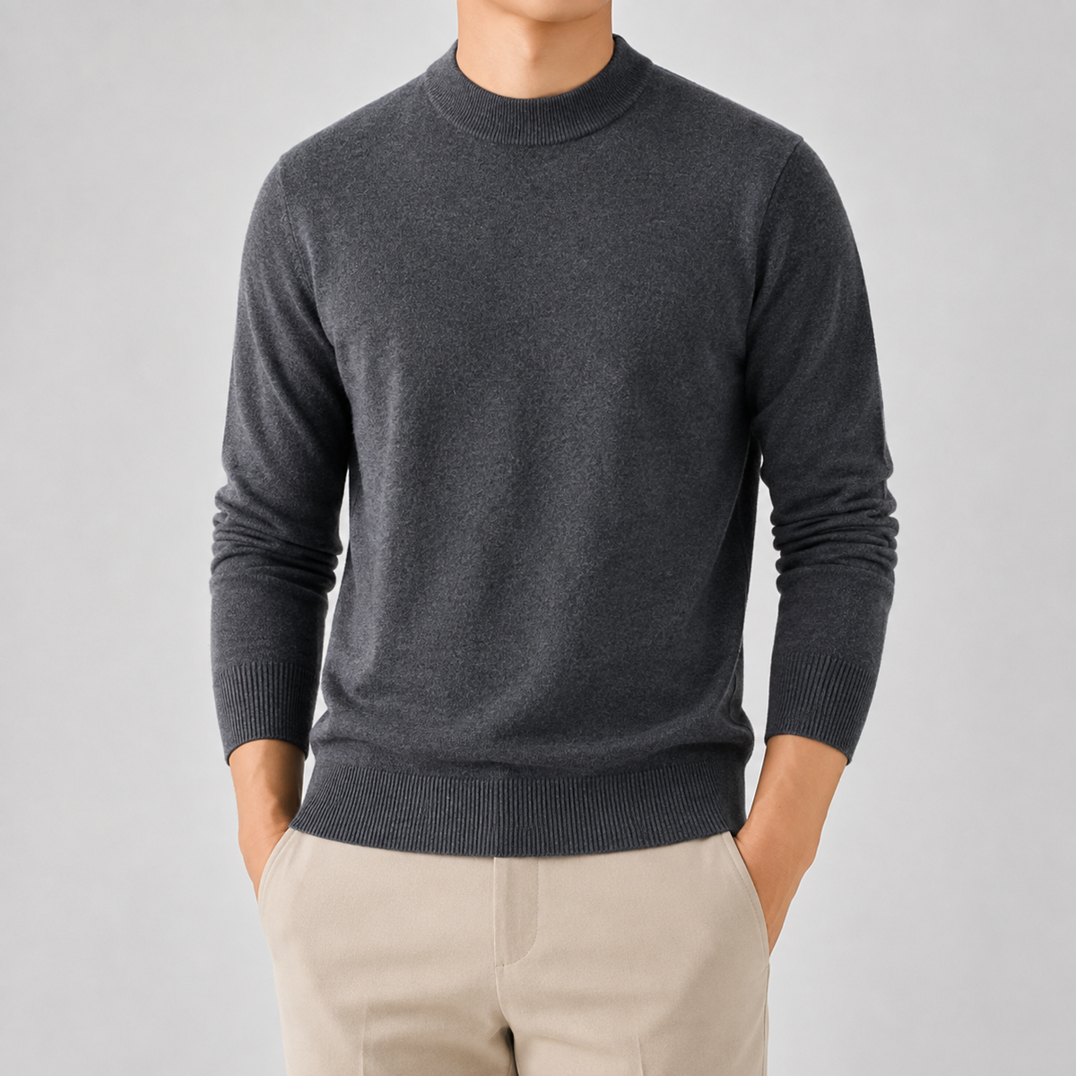 Men’s Knitted Jumper – Thickened Multi-Colour Casual Pullover