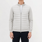 Men’s Lightweight Jacket – Stand Collar Knitted Winter Padded Coat
