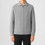 Men’s Knitted Cardigan – Full Zip Solid Colour Casual Jumper