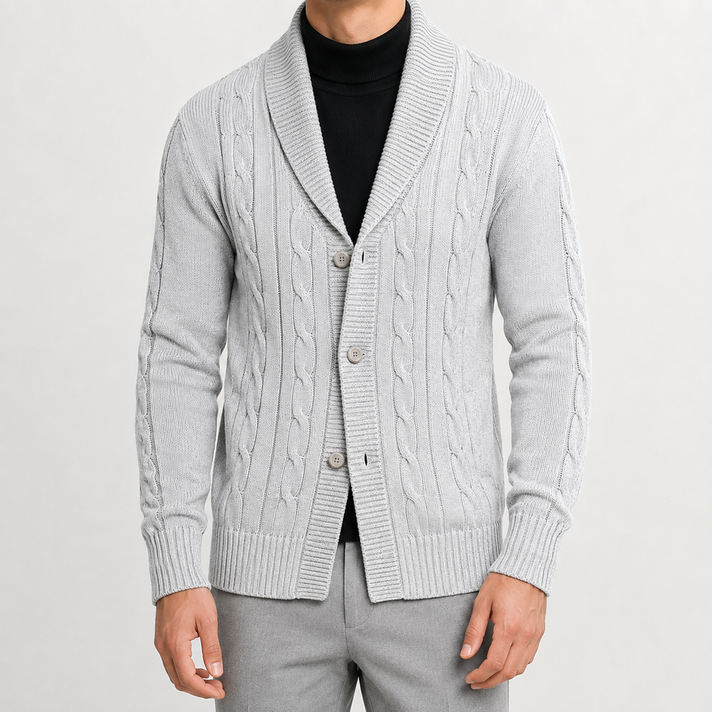 Men’s Knitted Coat – Autumn Winter Long Sleeve Jumper Jacket