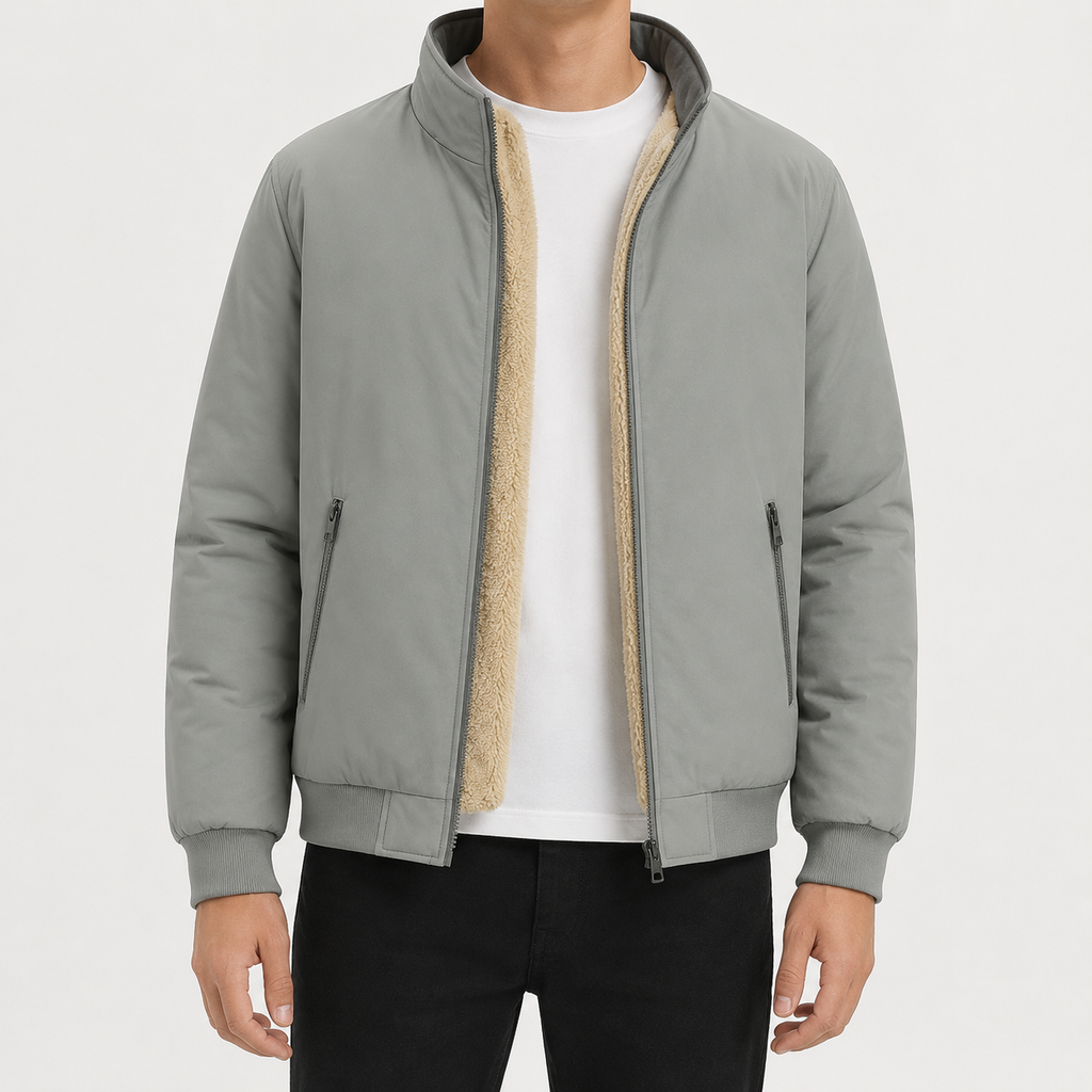 Men’s Padded Jacket – Heavyweight Fleece-Lined Winter Coat