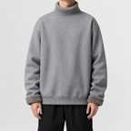 Men’s Fleece Lined Jumper – Knitted Long Sleeve Warm Base Layer