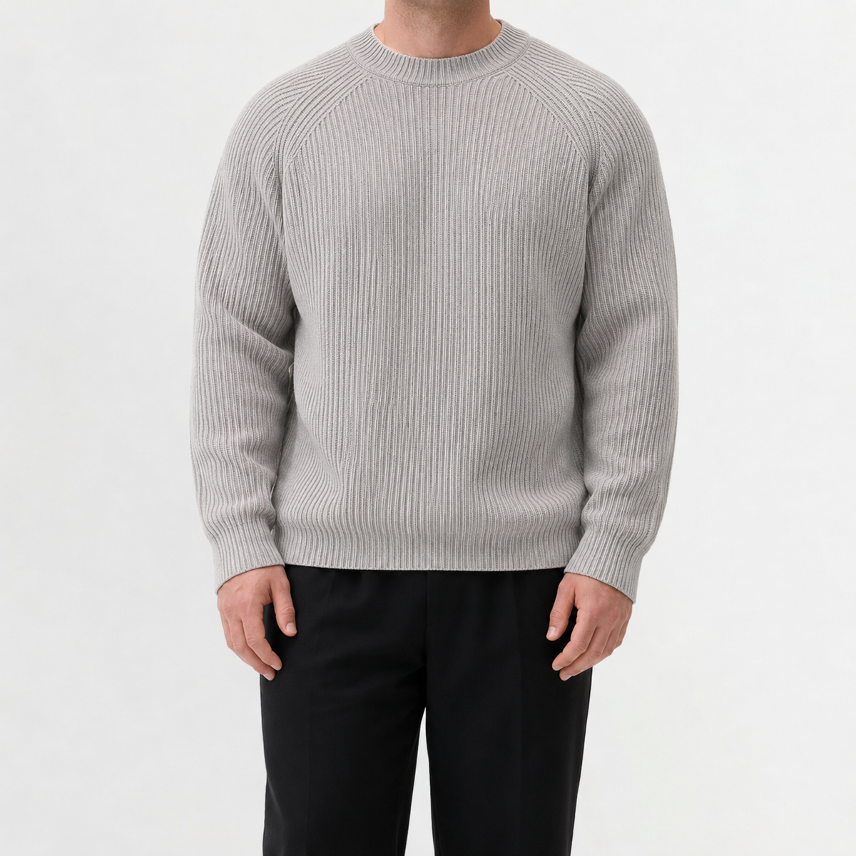 Men’s Oversized Jumper – Thickened Loose Fit Knitted Pullover