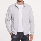 Men’s Summer Jacket – Lightweight Stand Collar Long Sleeve Cardigan