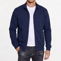 Men’s Summer Jacket – Lightweight Stand Collar Long Sleeve Cardigan