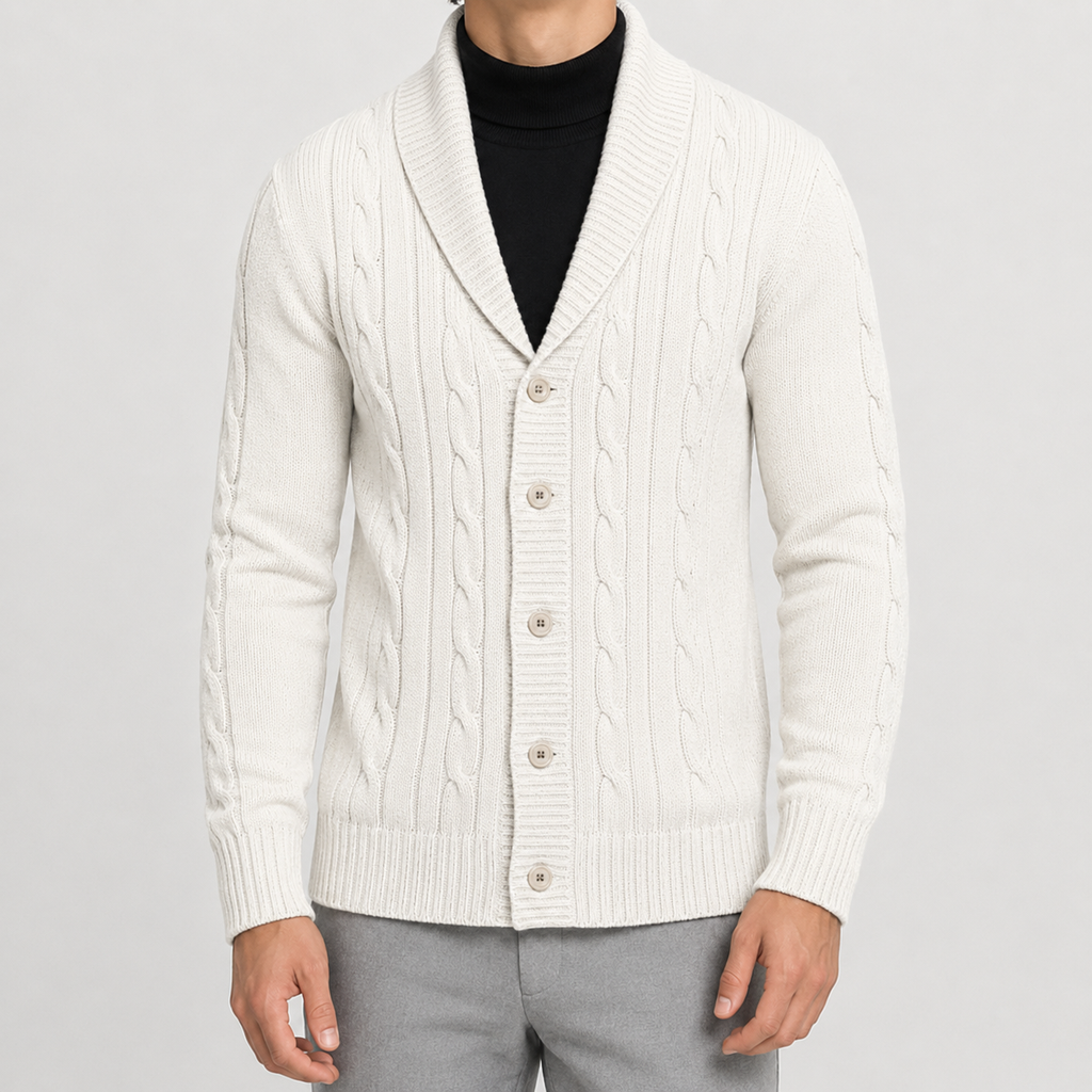 Men’s Knitted Coat – Autumn Winter Long Sleeve Jumper Jacket