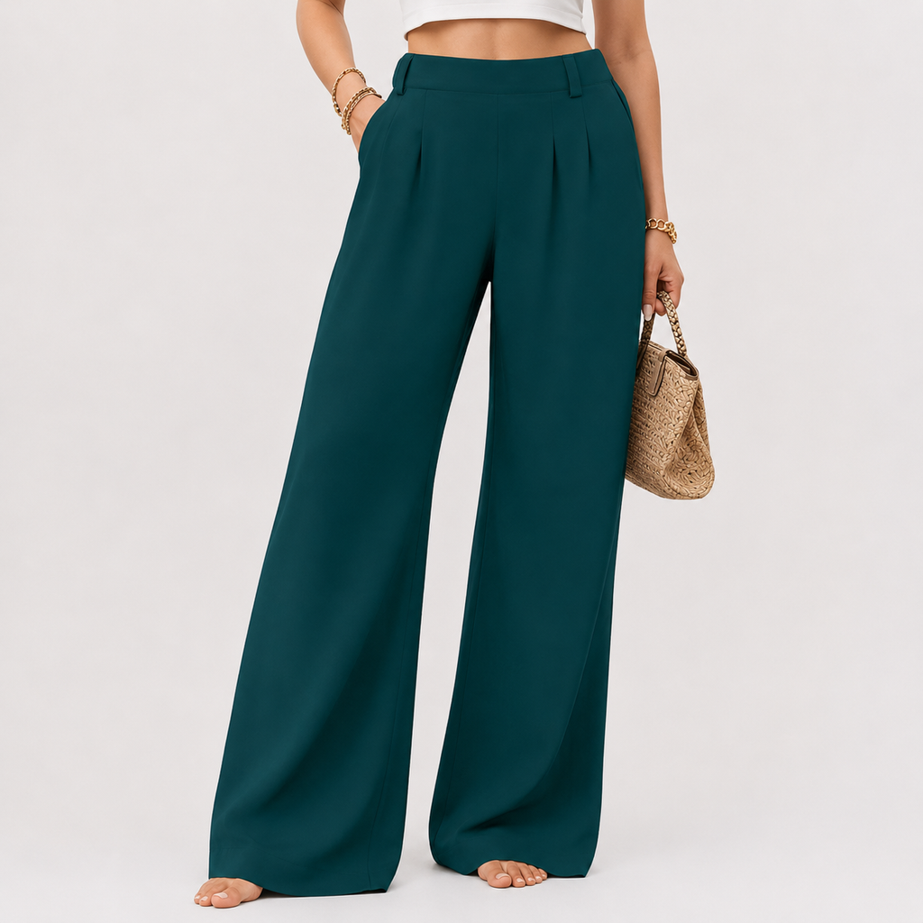Women’s Wide Leg Trousers – Relaxed Fit Casual Trousers