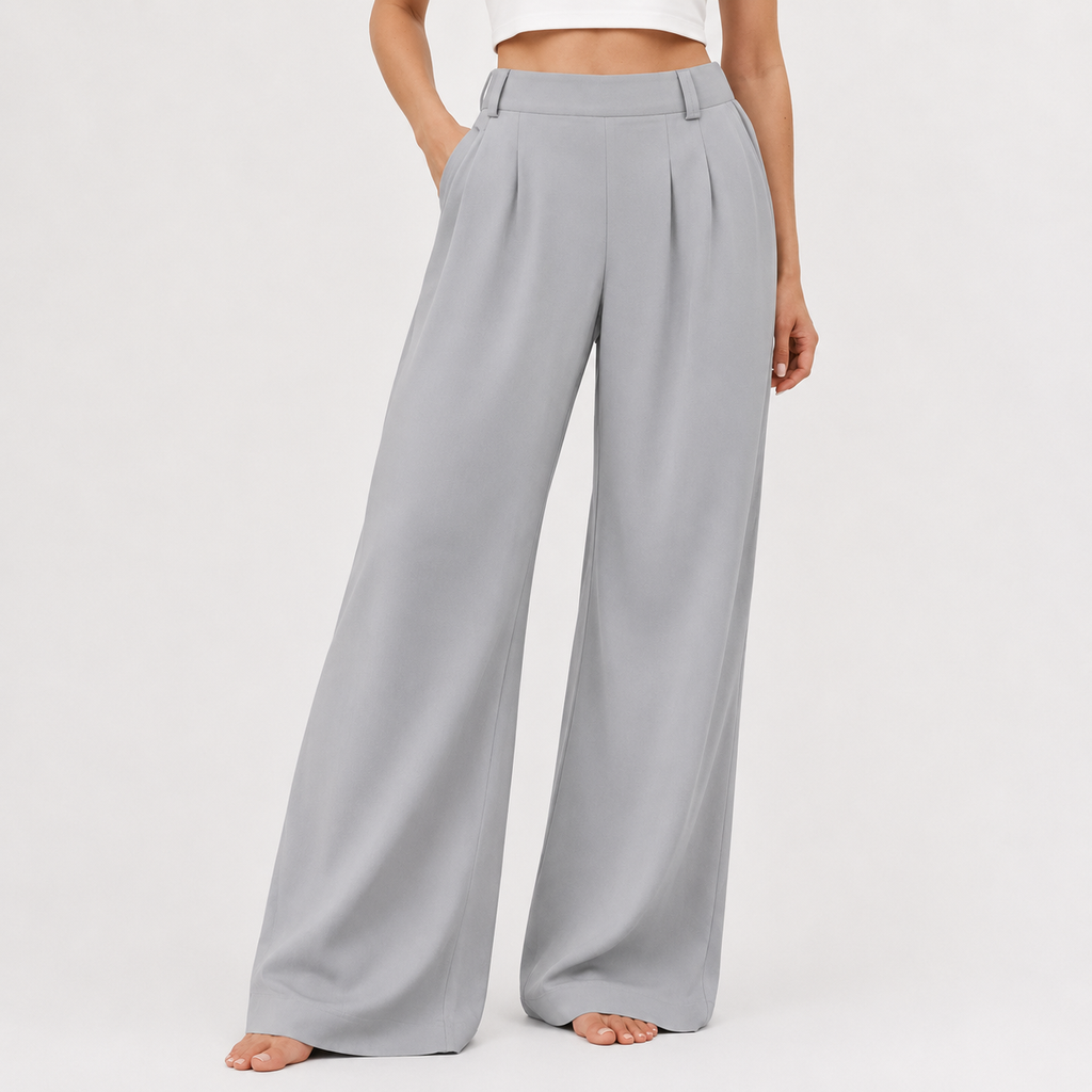 Women’s Wide Leg Trousers – Relaxed Fit Casual Trousers