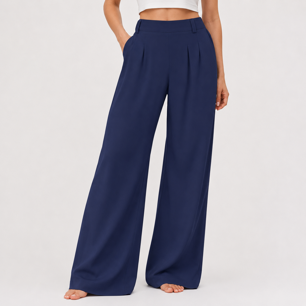 Women’s Wide Leg Trousers – Relaxed Fit Casual Trousers