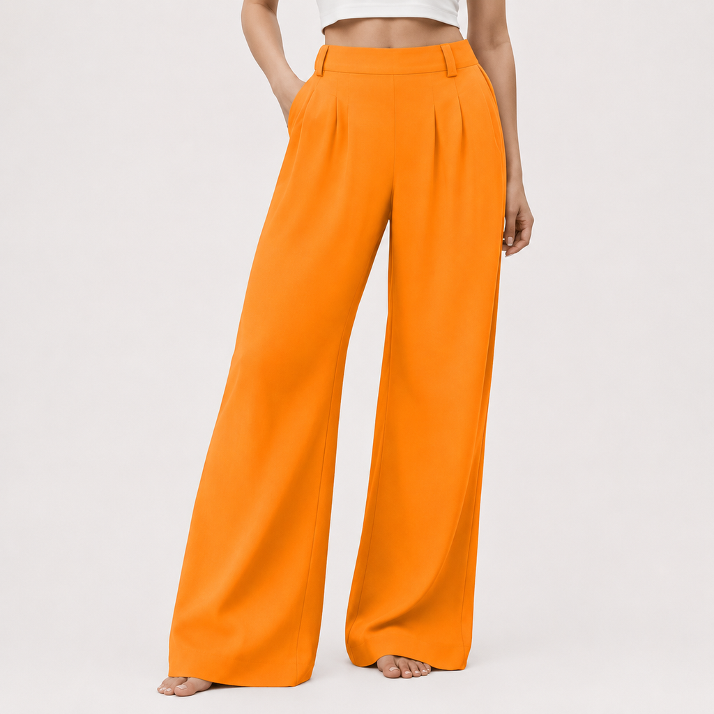 Women’s Wide Leg Trousers – Relaxed Fit Casual Trousers