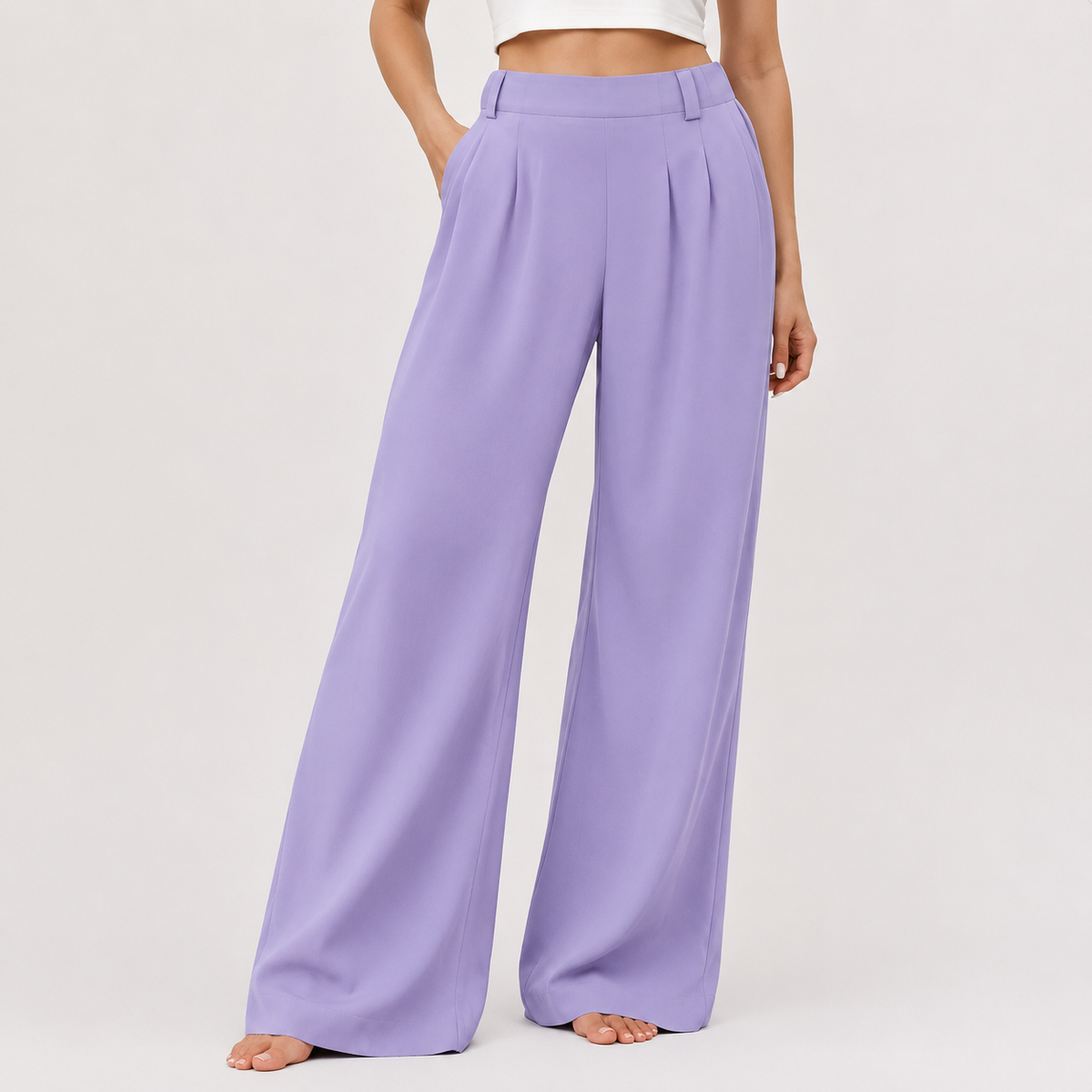Women’s Wide Leg Trousers – Relaxed Fit Casual Trousers