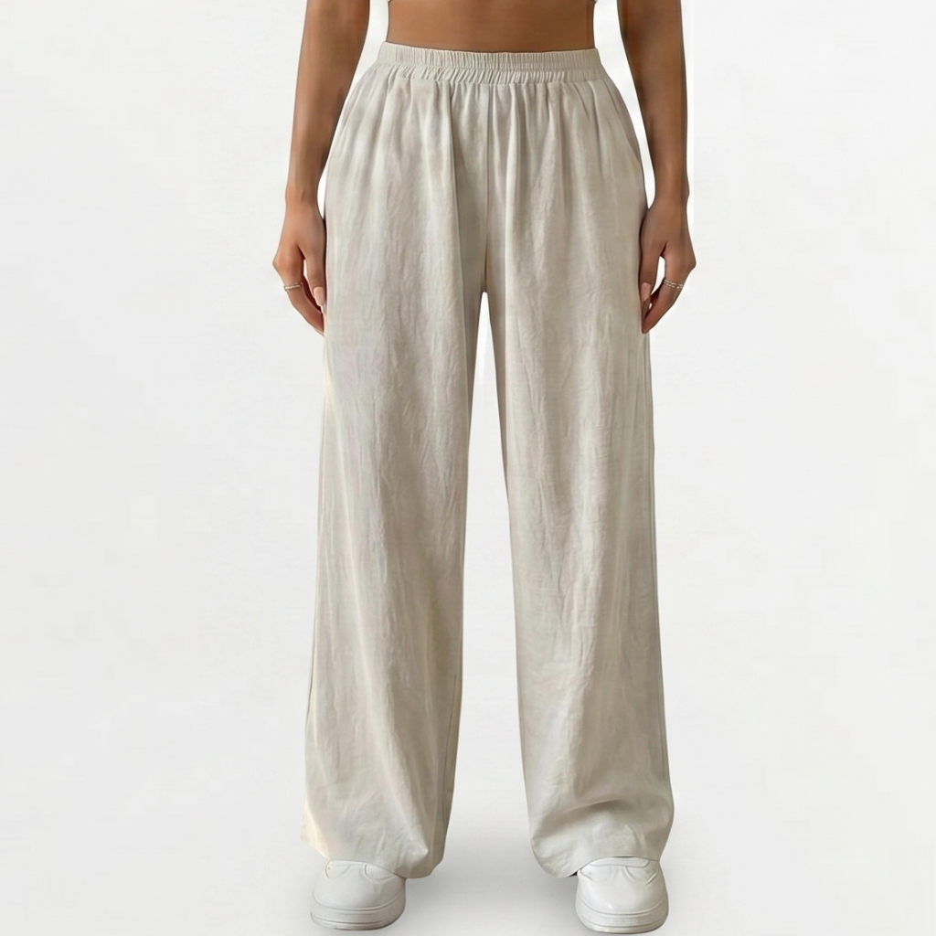 Women's Loose Fit Linen Trousers
