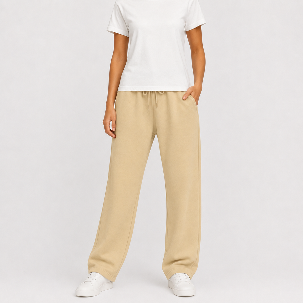 Women’s Joggers – Loose Fit Fleece Lined Trousers with Elasticated Waist