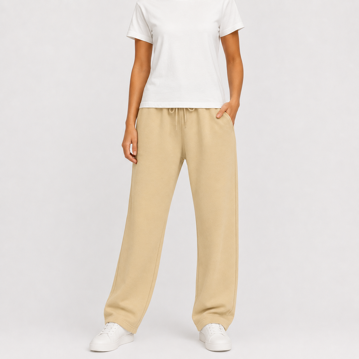 Women’s Joggers – Loose Fit Fleece Lined Trousers with Elasticated Waist
