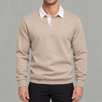 Men’s Polo Jumper – Long Sleeve Polo Collar Jumper