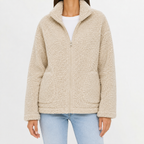 Women’s Fleece Jacket – Plush Warm Long Sleeve Casual Coat