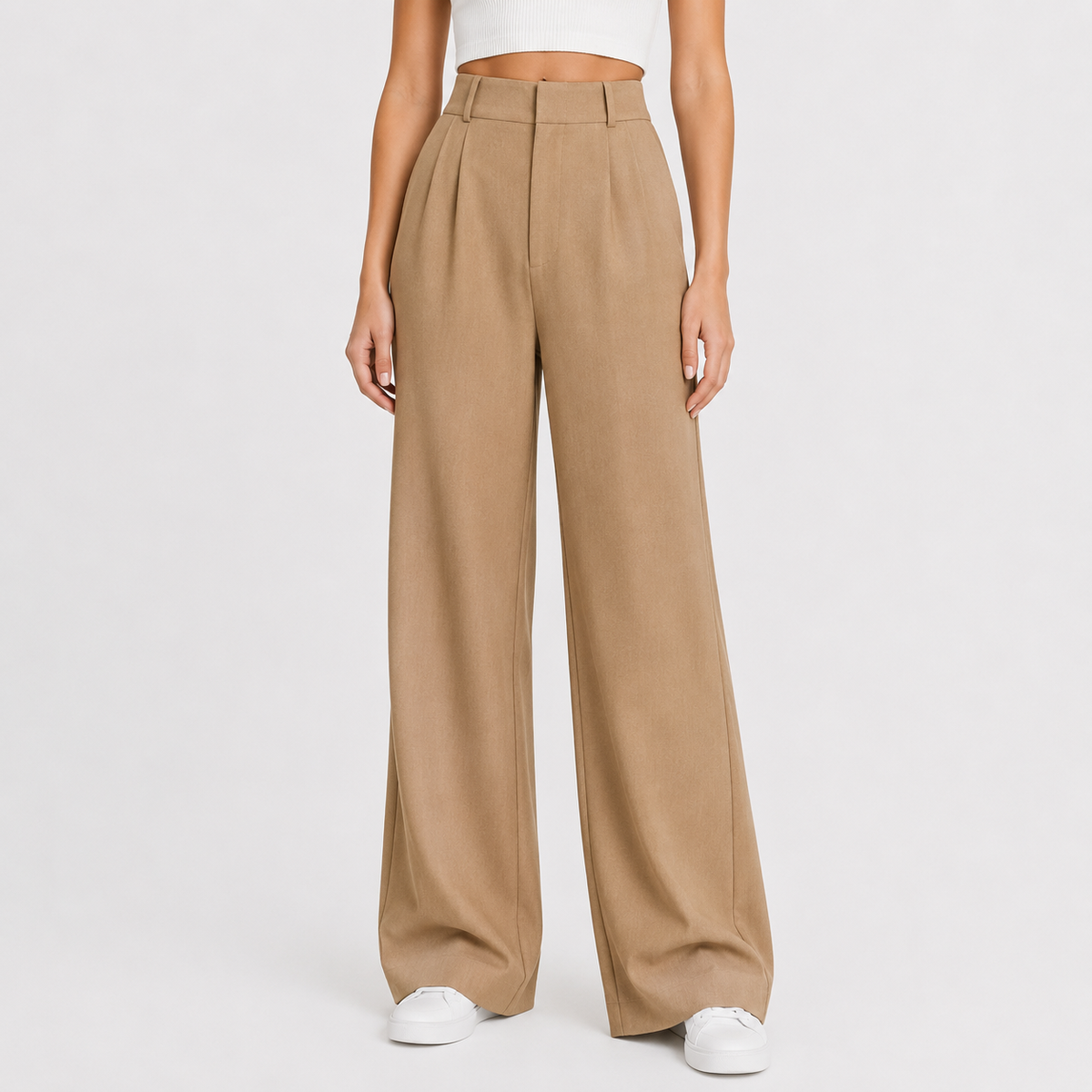 Women’s High Waist Trousers – Wide Leg Tailored Trousers