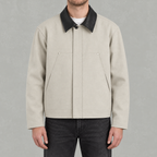 Men’s Suede Jacket – Vintage Colour Block Lapel Casual Jacket