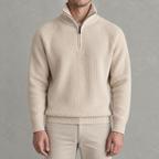 Men’s Quarter Zip Jumper – Slim Fit Soft Long Sleeve Base Layer Pullover