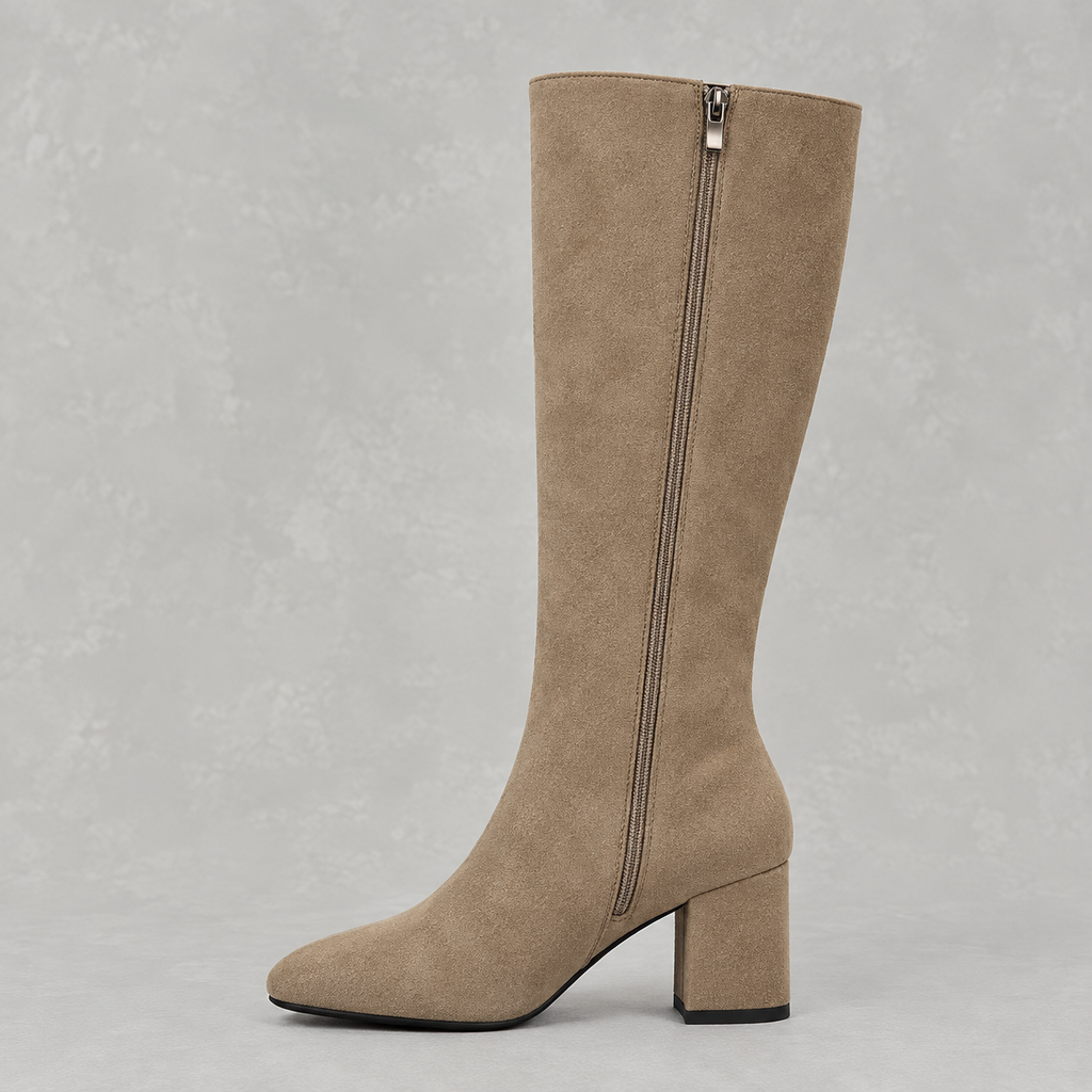 Women’s Knee High Boots – Pointed Toe Chunky Heel Long Boots
