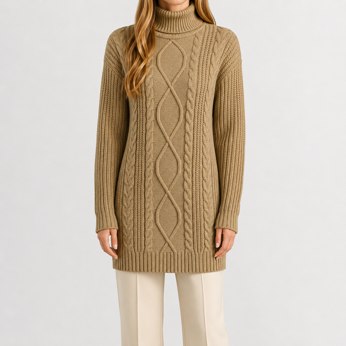 Women’s Distressed Jumper – Knitted Long Sleeve Pullover with Vintage Finish