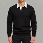 Men’s Polo Jumper – Long Sleeve Polo Collar Jumper