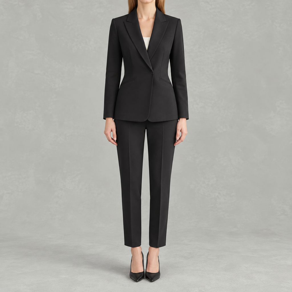 Women’s Business Suit – Tailored Blazer and Trousers Two-Piece Set