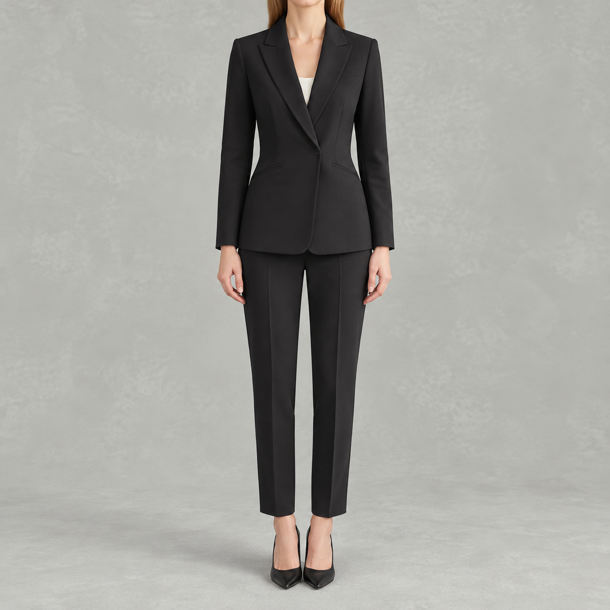 Women’s Business Suit – Tailored Blazer and Trousers Two-Piece Set