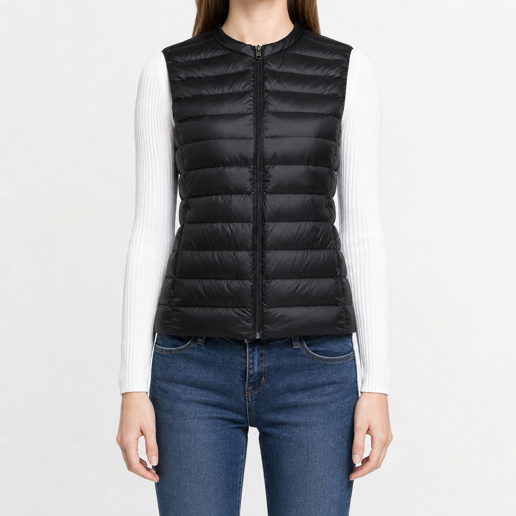 Women’s Quilted Gilet – Lightweight Slim Fit Sleeveless Padded Waistcoat