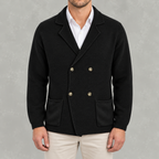 Men’s Cardigan – Slim Fit Double Breasted Lapel Knit Jumper