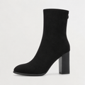 Women’s Mid-Calf Boots – Pointed Toe Mid-Cut Boots with Back Zip
