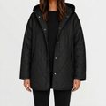 Women’s Quilted Jacket – Lightweight Diamond Quilted Hooded Coat
