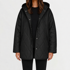 Women’s Quilted Jacket – Lightweight Diamond Quilted Hooded Coat