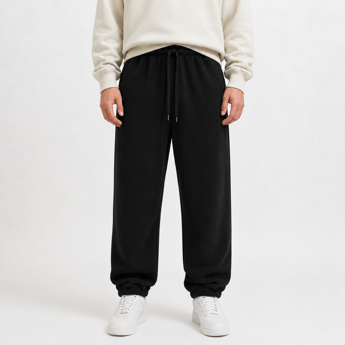 Men’s Fleece Lined Joggers – Thickened Thermal Sweatpants with Elasticated Cuffs