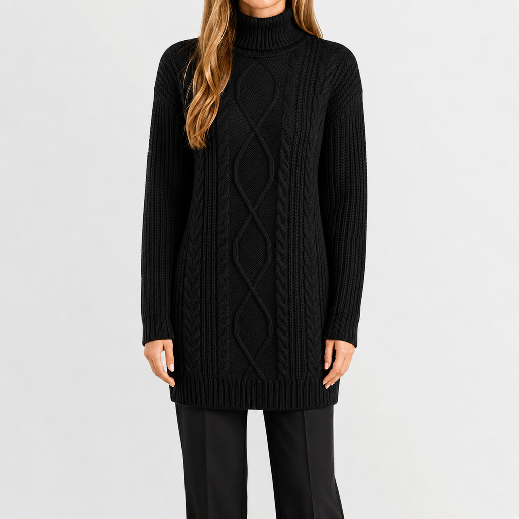 Women’s Distressed Jumper – Knitted Long Sleeve Pullover with Vintage Finish