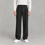 Men’s Trousers – Loose Fit Straight Leg Suit Pants