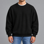 Men’s Waffle Knit Jumper – Relaxed Fit Textured Long Sleeve Pullover