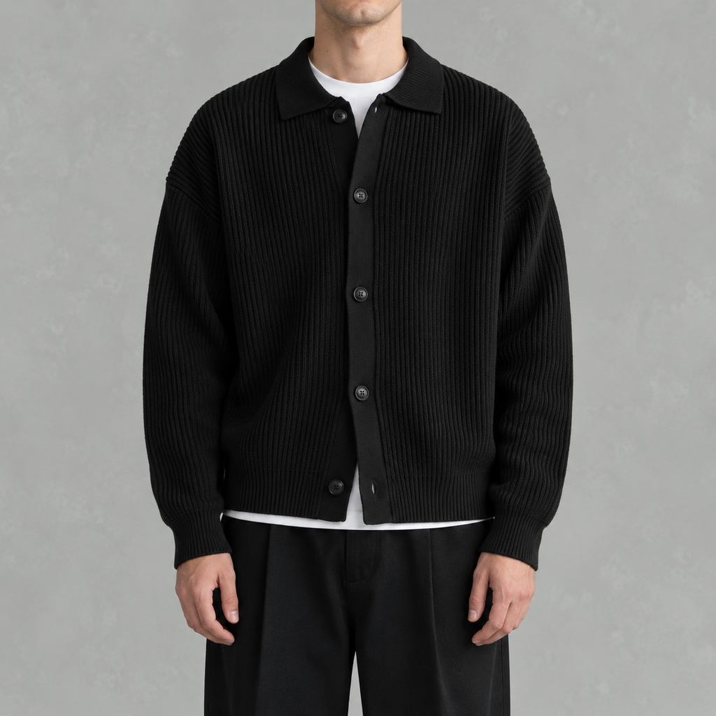 Men’s Knitted Cardigan – Casual Unisex Button Front Jumper