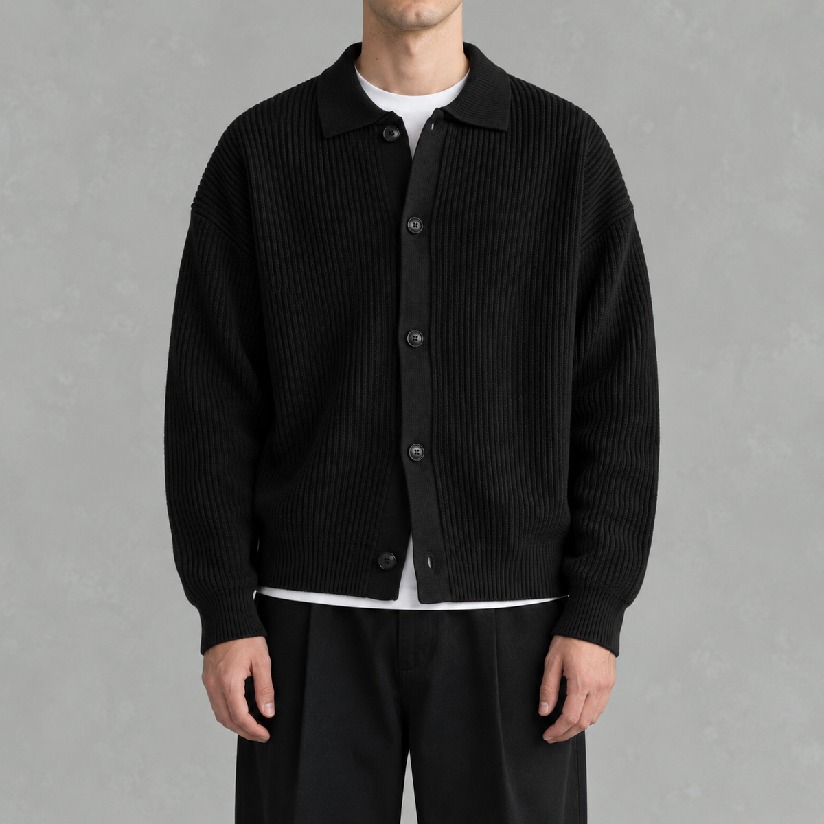 Men’s Knitted Cardigan – Casual Unisex Button Front Jumper