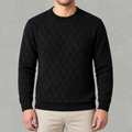 Men’s Jacquard Jumper – Fleece Lined Thick Knit Pullover