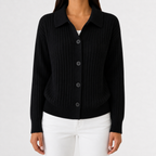 Women’s Knitted Cardigan – Long Sleeve Button Front Jumper
