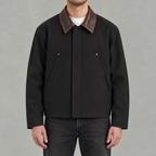 Men’s Suede Jacket – Vintage Colour Block Lapel Casual Jacket