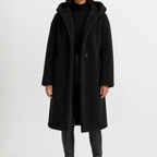 Women’s Teddy Coat – Longline Faux Fur Plush Winter Coat