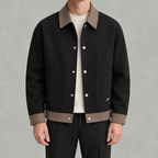 Men’s Casual Jacket – Lightweight Autumn Zip Jacket with Stand Collar