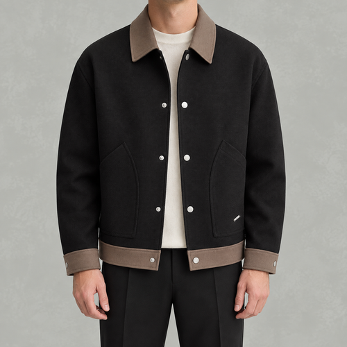 Men’s Casual Jacket – Lightweight Autumn Zip Jacket with Stand Collar