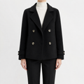 Women’s Short Trench Coat – Handmade Loose Fit Autumn Winter Jacket