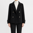 Women’s Short Trench Coat – Handmade Loose Fit Autumn Winter Jacket