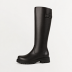 Women’s Wellington Boots – Retro British Leather-Style Riding Boots with Buckle